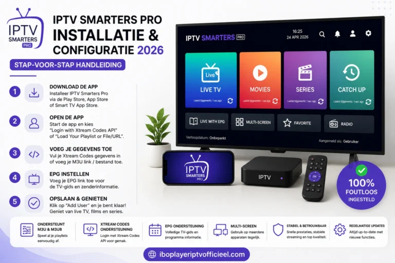 IPTV Smarters Pro installatie & configuratie 2026